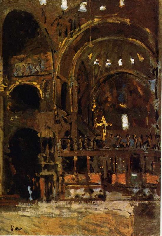 Walter Sickert Interior of St Mark's, Venice